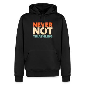 Triathlon Triathlet - Männer Premium Bio Hoodie - Schwarz - Vorne - Nico (187cm)