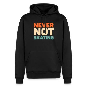 Skateboard Skater - Sweat à capuche Premium bio Homme - noir - Devant - Nico (187cm)