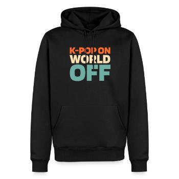 K Pop Kpop Korean Pop Kpop On World Off - Men’s Premium Organic Hoodie - black - Front - Nico (187cm)