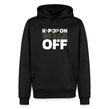 K Pop Kpop Pop coréenne Kpop sur World Off - Sweat à capuche Premium bio Homme - noir - Devant - Nico (187cm)