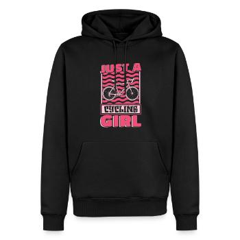 Vélo de route Cycliste Cycliste Juste une Cycliste Fille - Sweat à capuche Premium bio Homme - noir - Devant - Nico (187cm)