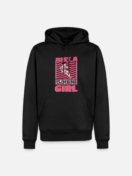 Grimpeuse d’escalade juste une grimpeuse - Sweat à capuche Premium bio Homme - noir
