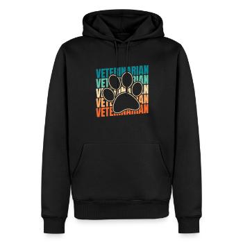 Vétérinaire Vétérinaire - Sweat à capuche Premium bio Homme - noir - Devant - Nico (187cm)