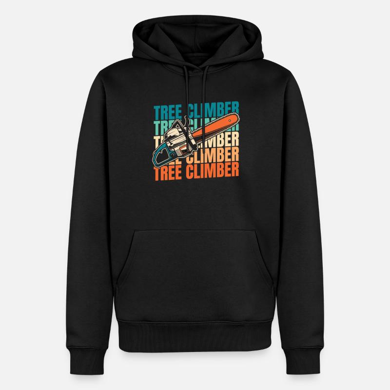 Baumpfleger Baumkletterer Arborist - Männer Premium Bio Hoodie - Schwarz