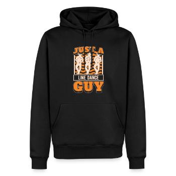 Line Dance Just A Line Dance Guy - Männer Premium Bio Hoodie - Schwarz - Vorne - Nico (187cm)