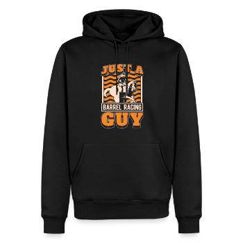 Fassrennen Westernreiten Barrel Racing - Männer Premium Bio Hoodie - Schwarz - Vorne - Nico (187cm)