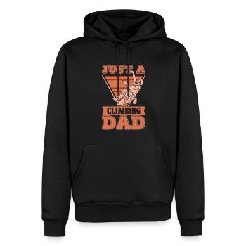 Klettern Kletterer Just A Climbing Dad - Männer Premium Bio Hoodie - Schwarz - Vorne - Nico (187cm)