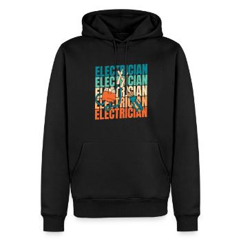 Elektriker Elektroniker - Männer Premium Bio Hoodie - Schwarz - Vorne - Nico (187cm)