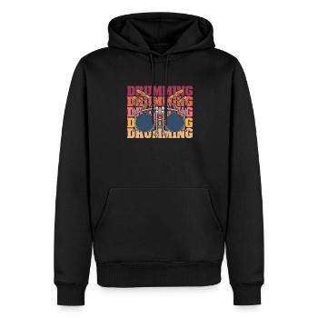 Schlagzeug Drummer Schlagzeuger - Männer Premium Bio Hoodie - Schwarz - Vorne - Nico (187cm)