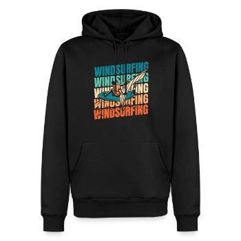 Windsurfen Windsurfer - Männer Premium Bio Hoodie - Schwarz - Vorne - Nico (187cm)