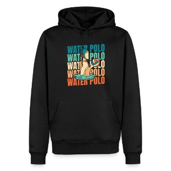 Water-polo water-polo - Sweat à capuche Premium bio Homme - noir - Devant - Nico (187cm)