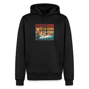 Kitesurfer Kitesurfen Kiten Kitesurfing - Männer Premium Bio Hoodie - Schwarz - Vorne - Nico (187cm)