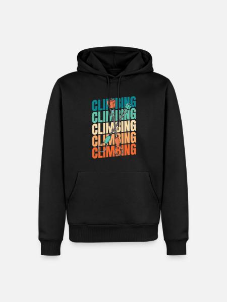Klettern Kletterer - Männer Premium Bio Hoodie - Schwarz