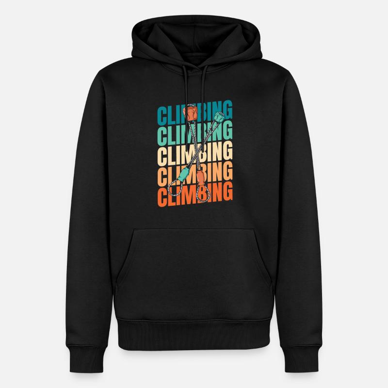 Klettern Kletterer - Männer Premium Bio Hoodie - Schwarz