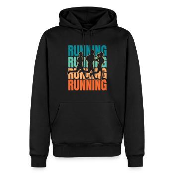 Xc Läufer Cross Country Running - Männer Premium Bio Hoodie - Schwarz - Vorne - Nico (187cm)