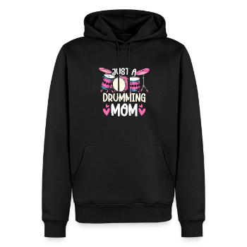 Batterie Batteur Batteur Mère - Sweat à capuche Premium bio Homme - noir - Devant - Nico (187cm)