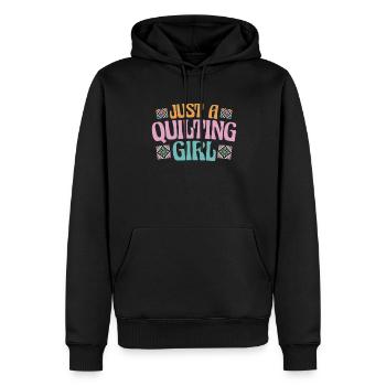 Quilting Just A Quilting Girl - Männer Premium Bio Hoodie - Schwarz - Vorne - Nico (187cm)