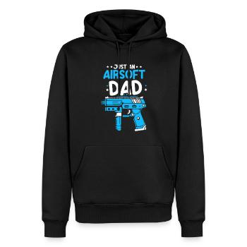 Airsoft Vater Just An Airsoft Dad - Männer Premium Bio Hoodie - Schwarz - Vorne - Nico (187cm)