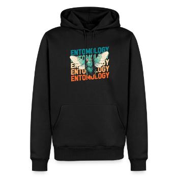 Entomologie Entomologiste Insecte - Sweat à capuche Premium bio Homme - noir - Devant - Nico (187cm)