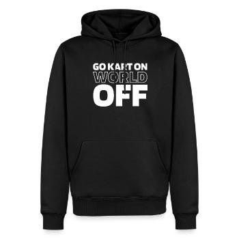 Go Kart Karting Pilote de karting - Sweat à capuche Premium bio Homme - noir - Devant - Nico (187cm)