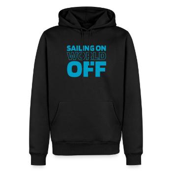 Sailing Sailor Sailboat Sailing On World Off - Men’s Premium Organic Hoodie - black - Front - Nico (187cm)