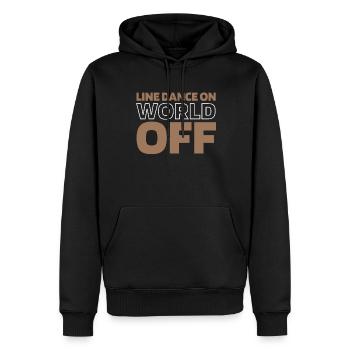 Danse en ligne Danse en ligne sur World Off - Sweat à capuche Premium bio Homme - noir - Devant - Nico (187cm)