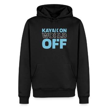Kajaker Kayak On World Off - Männer Premium Bio Hoodie - Schwarz - Vorne - Nico (187cm)