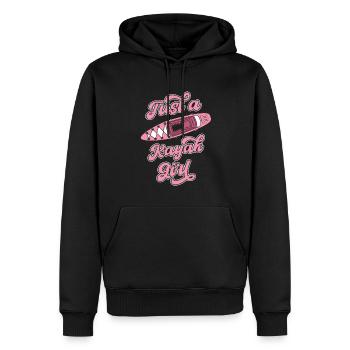 Kayakiste juste une fille de kayak - Sweat à capuche Premium bio Homme - noir - Devant - Nico (187cm)
