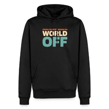 VTT cross-country - Sweat à capuche Premium bio Homme - noir - Devant - Nico (187cm)