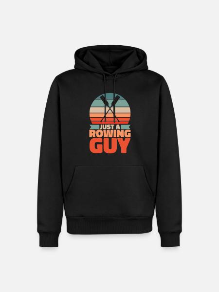 Rameur Juste un rameur - Sweat à capuche Premium bio Homme - noir