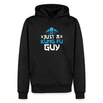 Kung Fu Just A Kung Fu Guy - Männer Premium Bio Hoodie - Schwarz - Vorne - Nico (187cm)
