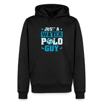 Wasserball Wasserballer Just A Water Polo Guy - Männer Premium Bio Hoodie - Schwarz - Vorne - Nico (187cm)