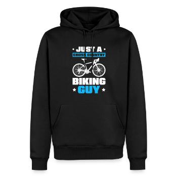 VTT cross-country - Sweat à capuche Premium bio Homme - noir - Devant - Nico (187cm)