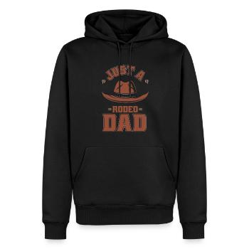 Rodeo Bull Riding Just A Rodeo Dad - Men’s Premium Organic Hoodie - black - Front - Nico (187cm)