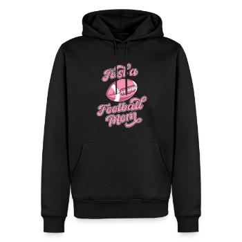 Football américain juste une maman de football - Sweat à capuche Premium bio Homme - noir - Devant - Nico (187cm)