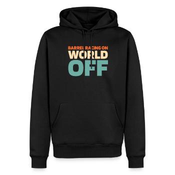 Fassrennen Westernreiten Barrel Racing - Männer Premium Bio Hoodie - Schwarz - Vorne - Nico (187cm)