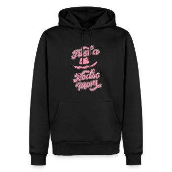 Rodeo Bull Riding Just A Rodeo Mom - Men’s Premium Organic Hoodie - black - Front - Nico (187cm)