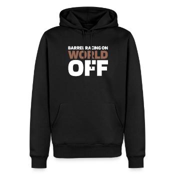 Fassrennen Westernreiten Barrel Racing - Männer Premium Bio Hoodie - Schwarz - Vorne - Nico (187cm)