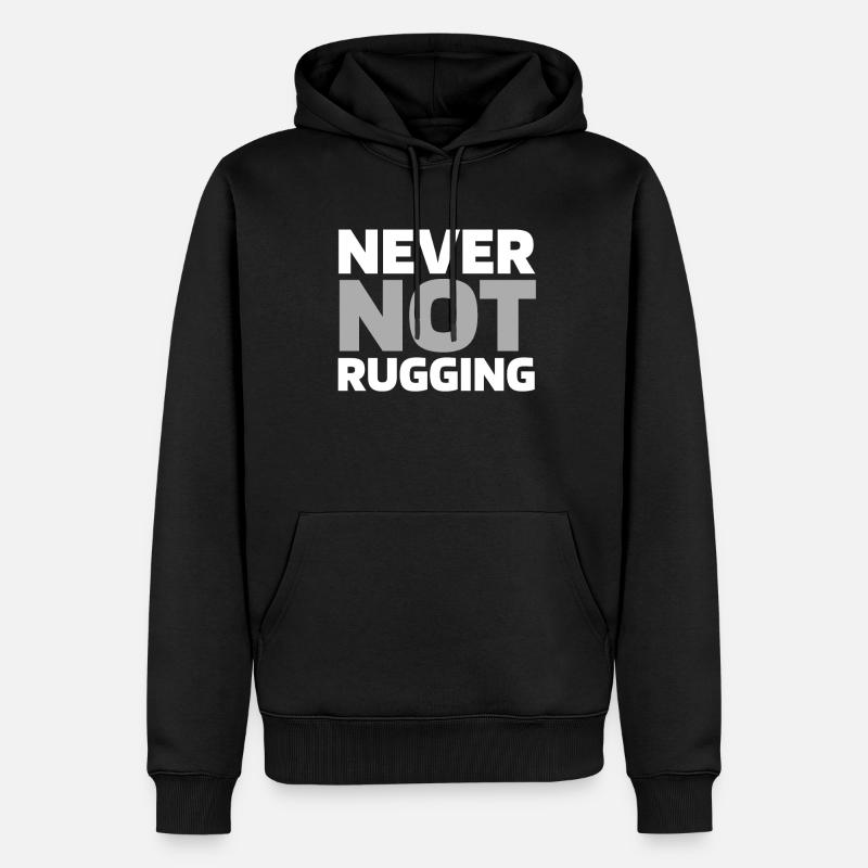 Rugby - Männer Premium Bio Hoodie - Schwarz