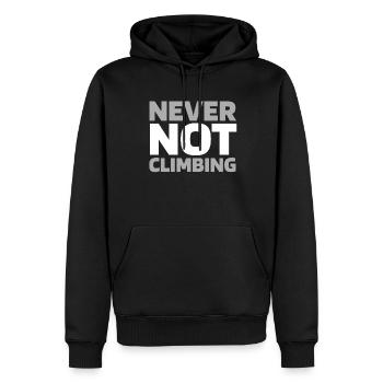 Bloc de bloc - Sweat à capuche Premium bio Homme - noir - Devant - Nico (187cm)
