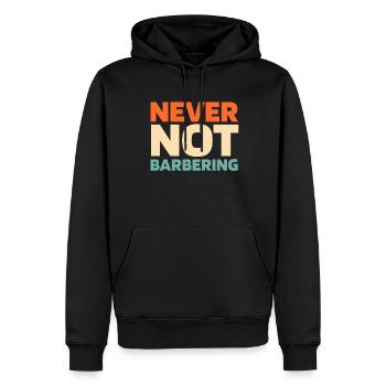 Barber Barbershop - Männer Premium Bio Hoodie - Schwarz - Vorne - Nico (187cm)