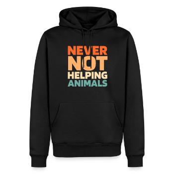 Vétérinaire Vétérinaire - Sweat à capuche Premium bio Homme - noir - Devant - Nico (187cm)