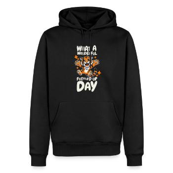 Tiger Fucked Up Day - Sweat à capuche Premium bio Homme - noir - Devant - Nico (187cm)