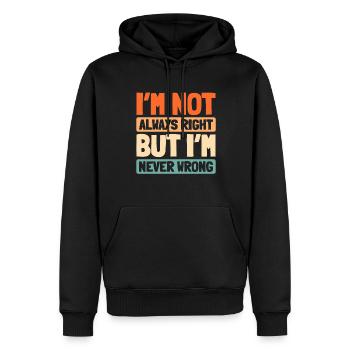 Schwarzer Humor Funny Quote Saying - Männer Premium Bio Hoodie - Schwarz - Vorne - Nico (187cm)