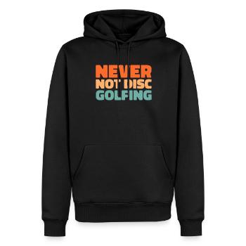 Frisbee Golf Disc Golf - Männer Premium Bio Hoodie - Schwarz - Vorne - Nico (187cm)