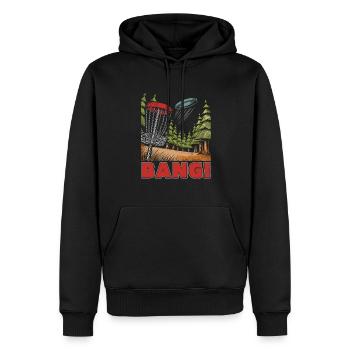 Frisbee Golf Disc Golf - Männer Premium Bio Hoodie - Schwarz - Vorne - Nico (187cm)