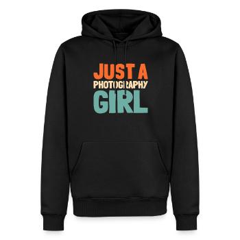 Photographer Photography Camera - Men’s Premium Organic Hoodie - black - Front - Nico (187cm)