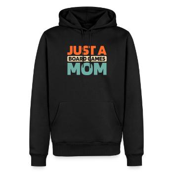 Jeu de société Jeu de société - Sweat à capuche Premium bio Homme - noir - Devant - Nico (187cm)