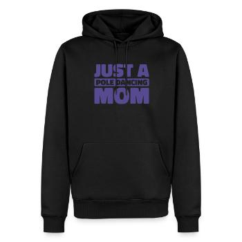 Pole dance Juste une maman de pole dance - Sweat à capuche Premium bio Homme - noir - Devant - Nico (187cm)