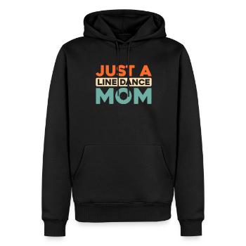 Line Dance Just A Line Dance Mom - Männer Premium Bio Hoodie - Schwarz - Vorne - Nico (187cm)